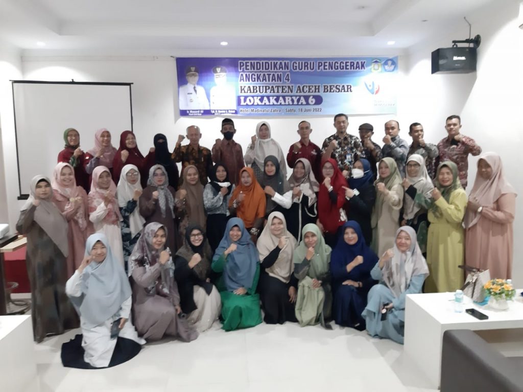 Lokakarya 6 Pendidikan Guru Penggerak Angkatan 4 Kab. Aceh Besar. Sabtu, 18 Juni 2022.