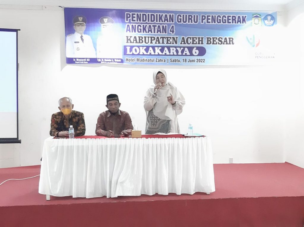 Lokakarya 6 Pendidikan Guru Penggerak Angkatan 4 Kab. Aceh Besar. Sabtu, 18 Juni 2022.