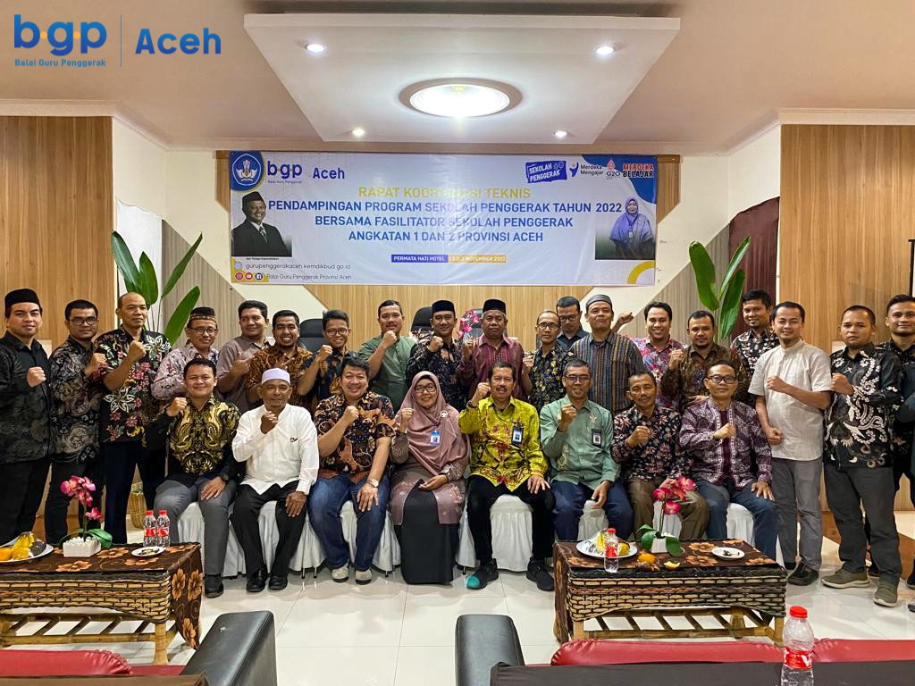 Balai Guru Penggerak Provinsi Aceh Gelar Rapat Koordinasi Teknis Pendampingan Sekolah Penggerak dengan Fasilitator